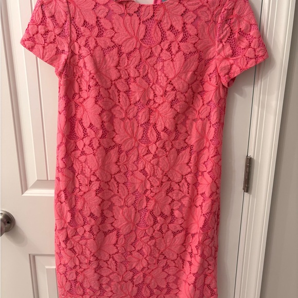 CeCe Pink Lace Mini Dress - Picture 1 of 3